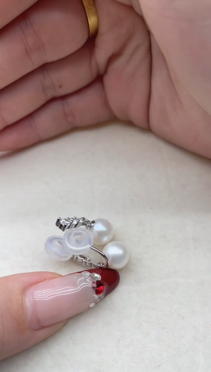 【闪购商品】淡水珍珠耳饰银S925镶嵌Y68