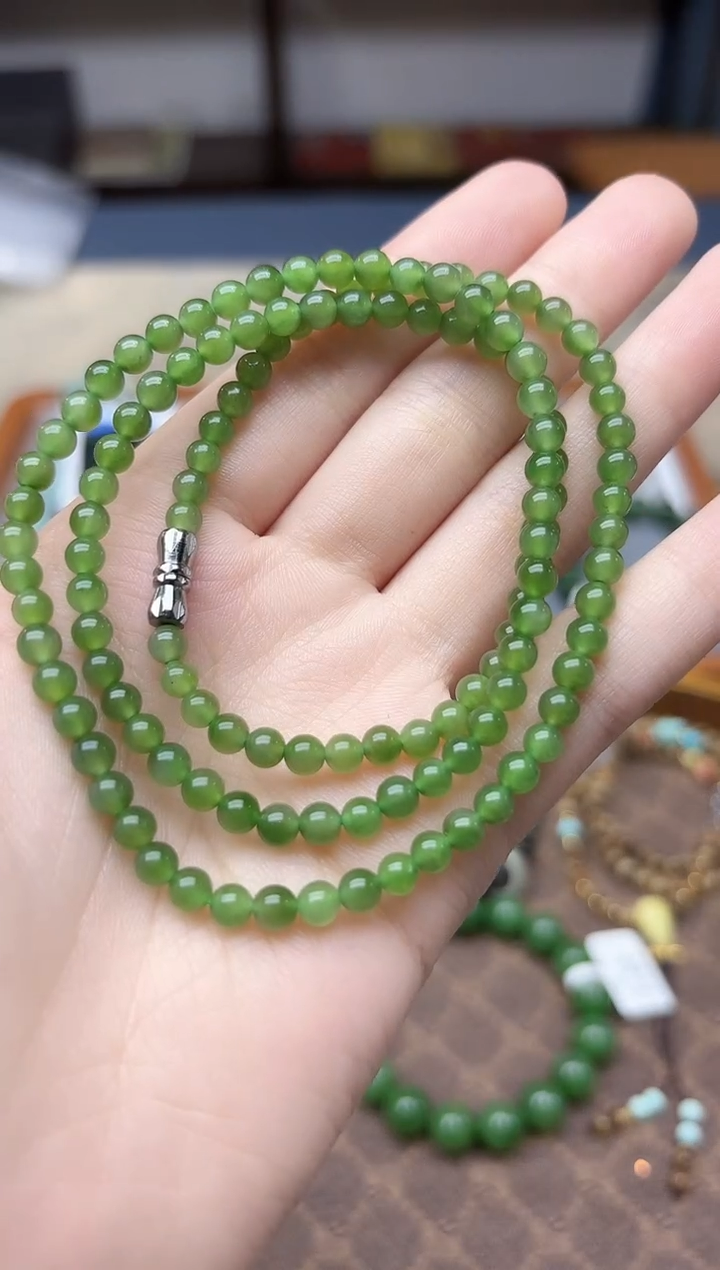 颈饰未镶嵌和田玉和田玉项链HX