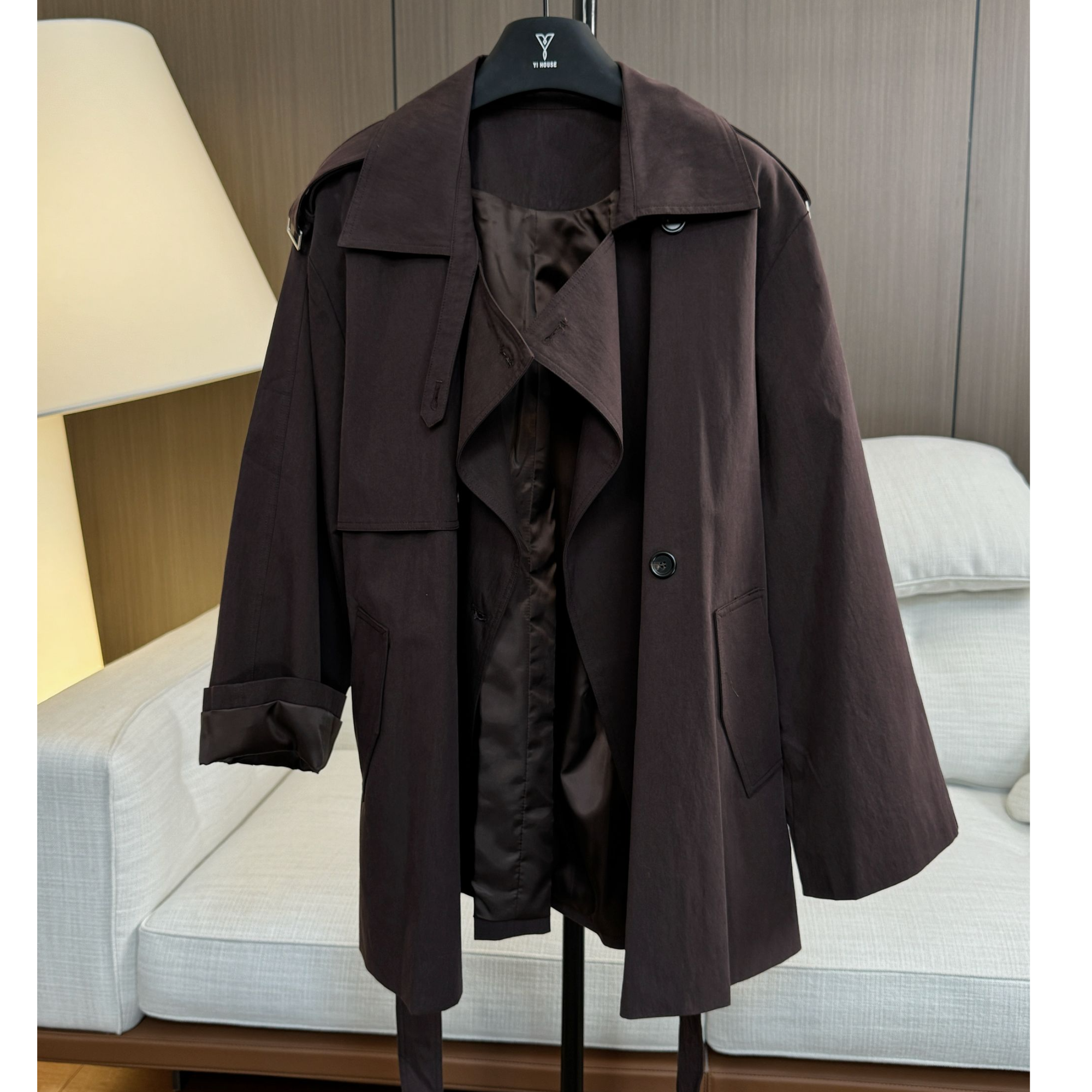 JIAO.AO气质休闲时尚100棉百搭洋气风衣外套Y1308