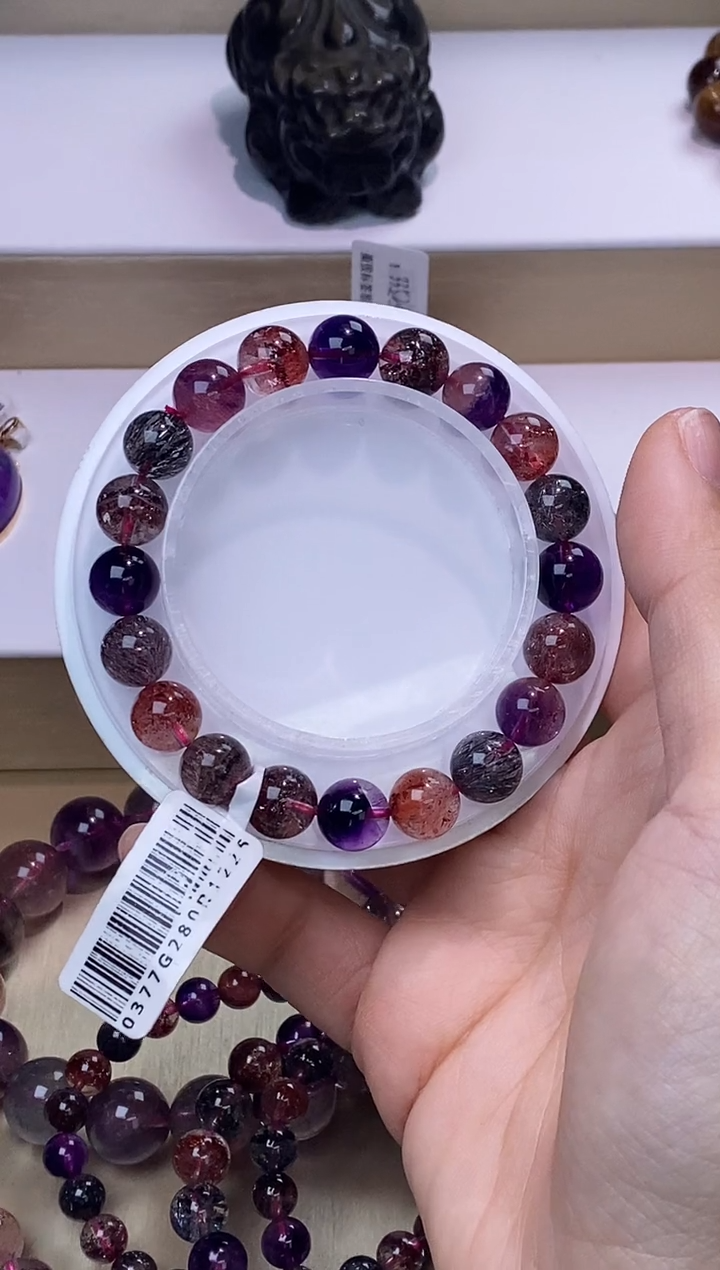 【闪购商品】水晶手链未镶嵌黑加仑超七9m+