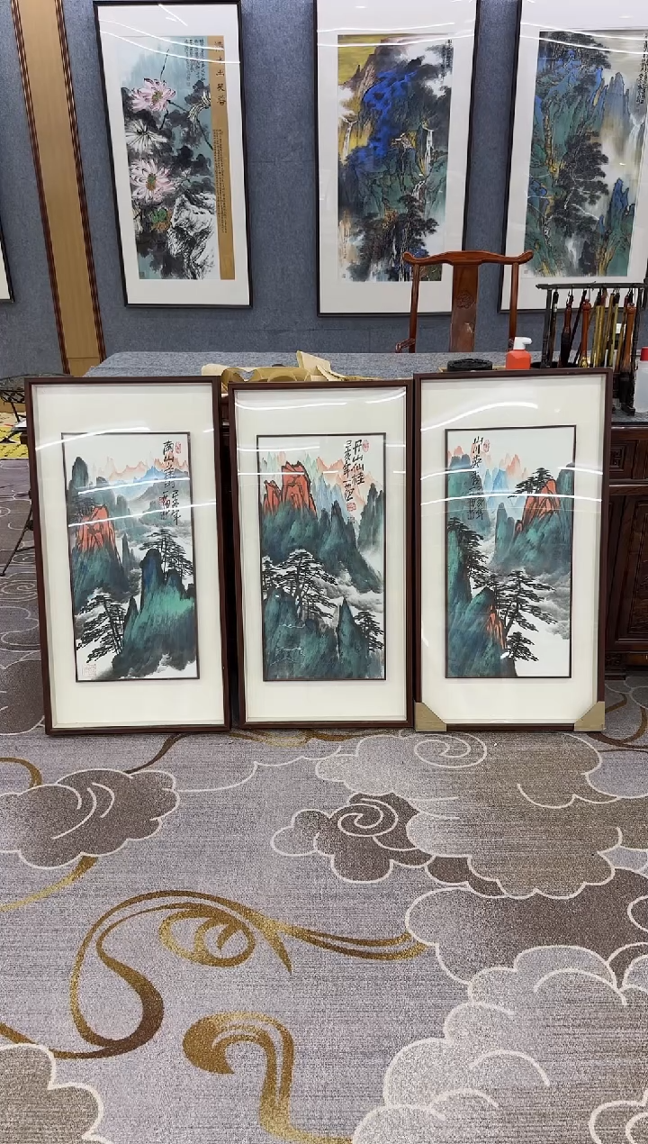 绘画DC-姜国华-小尺-三幅-山水国画