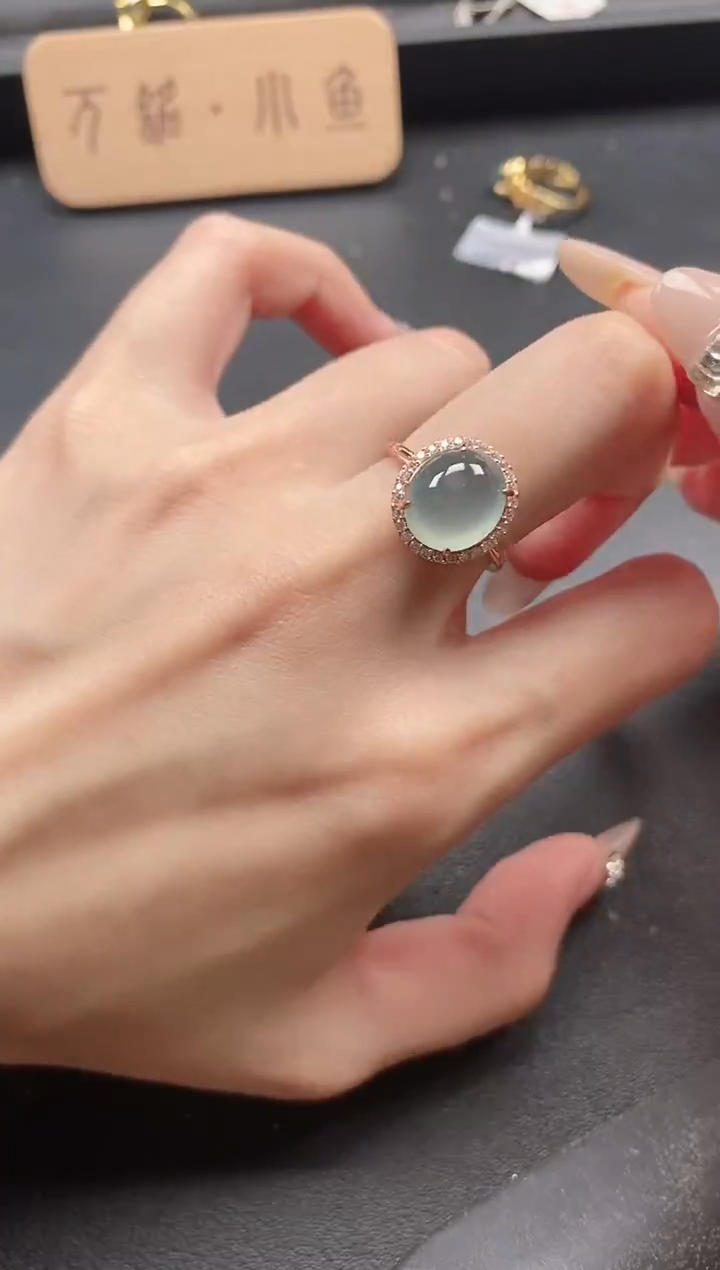 银S925镶嵌戒指翡翠51151