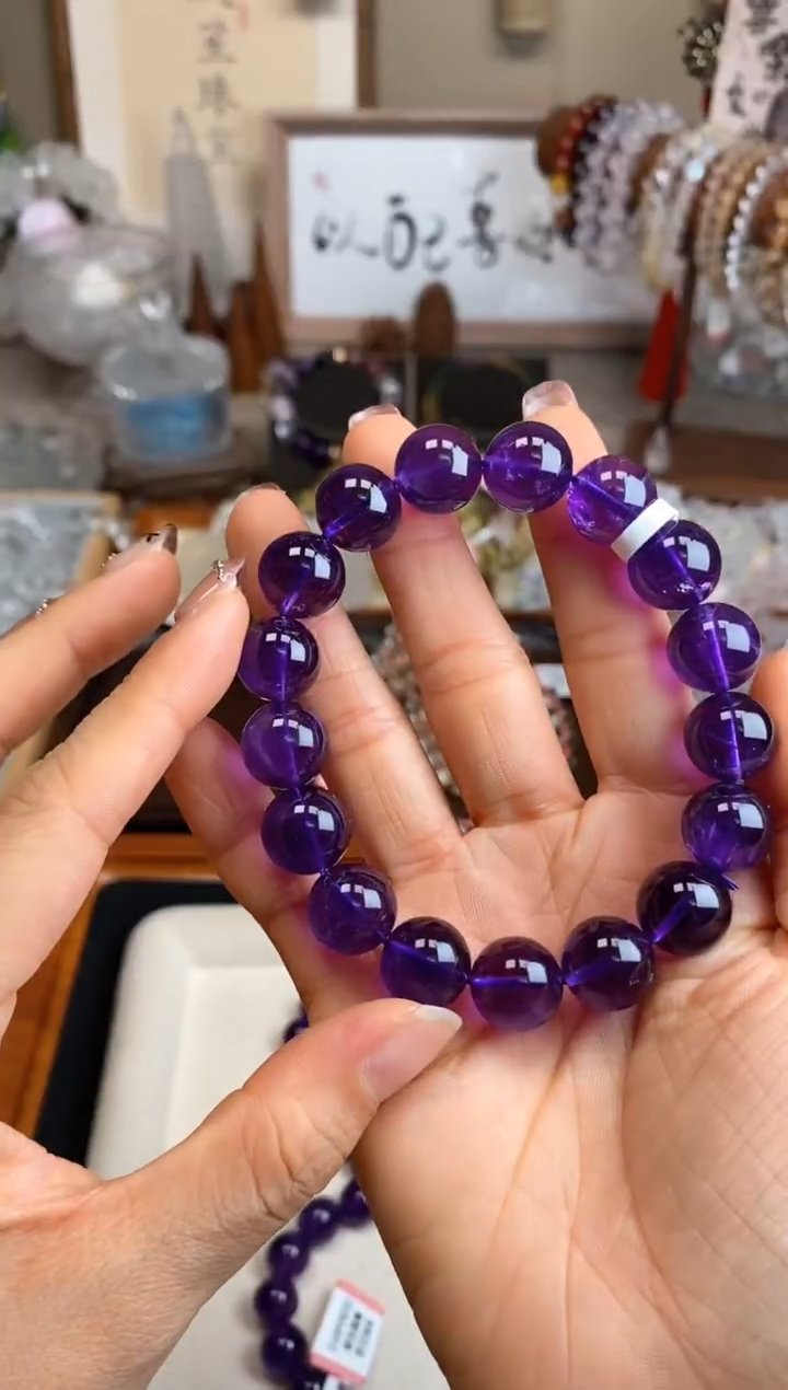 【闪购商品】水晶手链未镶嵌12m+乌拉圭紫水晶