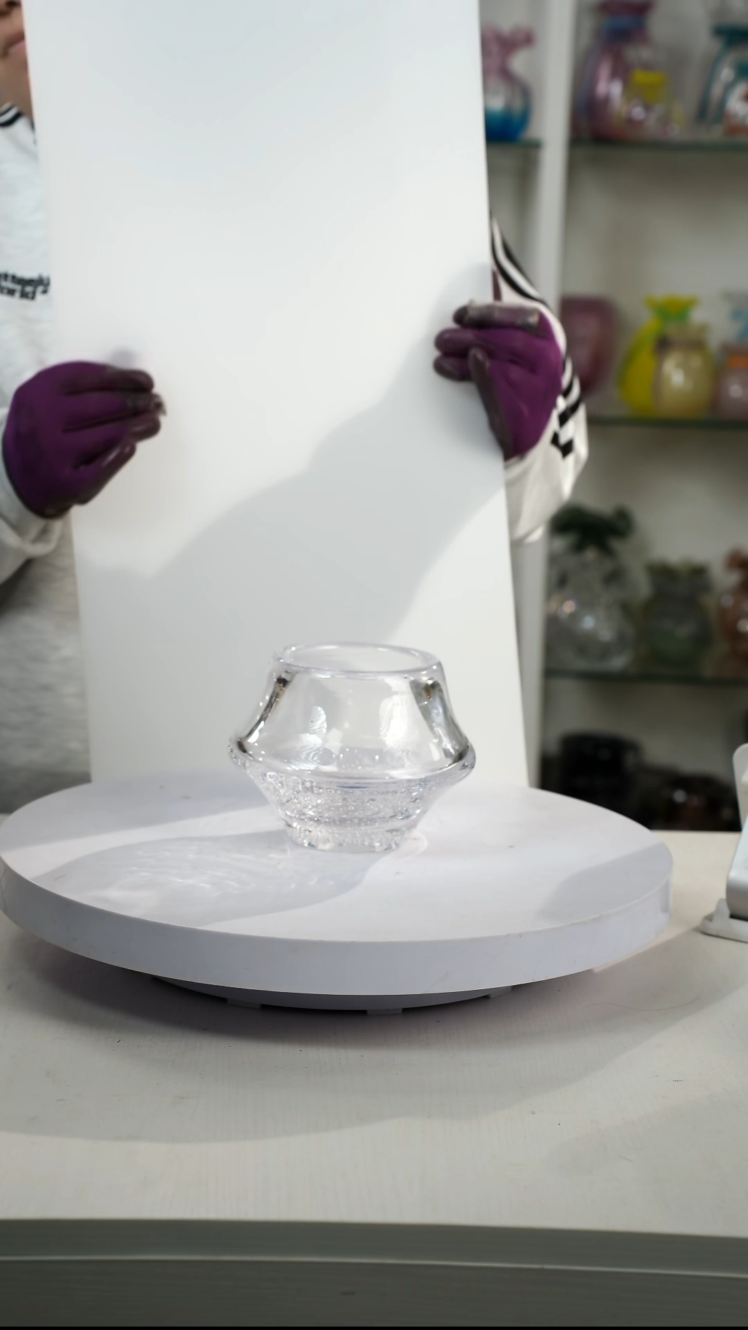 【闪购商品】琉璃【弘扬】高12轻奢琉璃花器微瑕福利