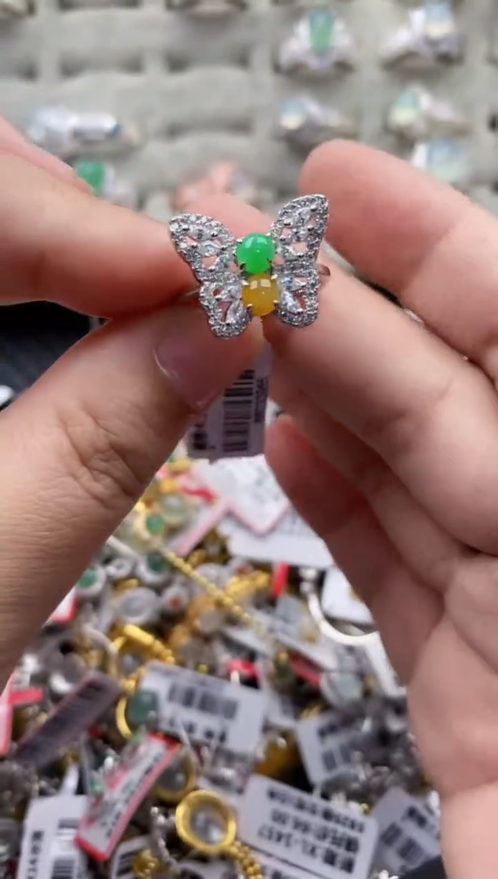 【闪购商品】翡翠戒指银S925镶嵌33333---9