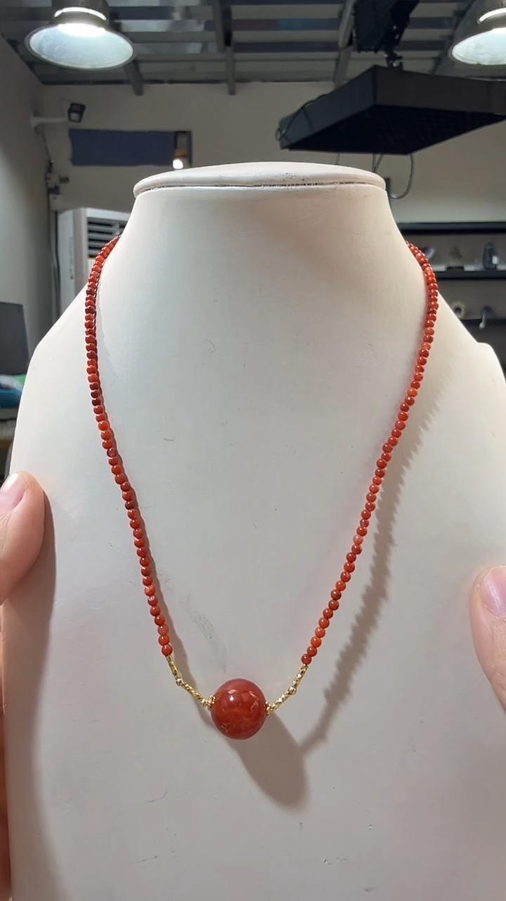 项链未镶嵌南红玛瑙优0342