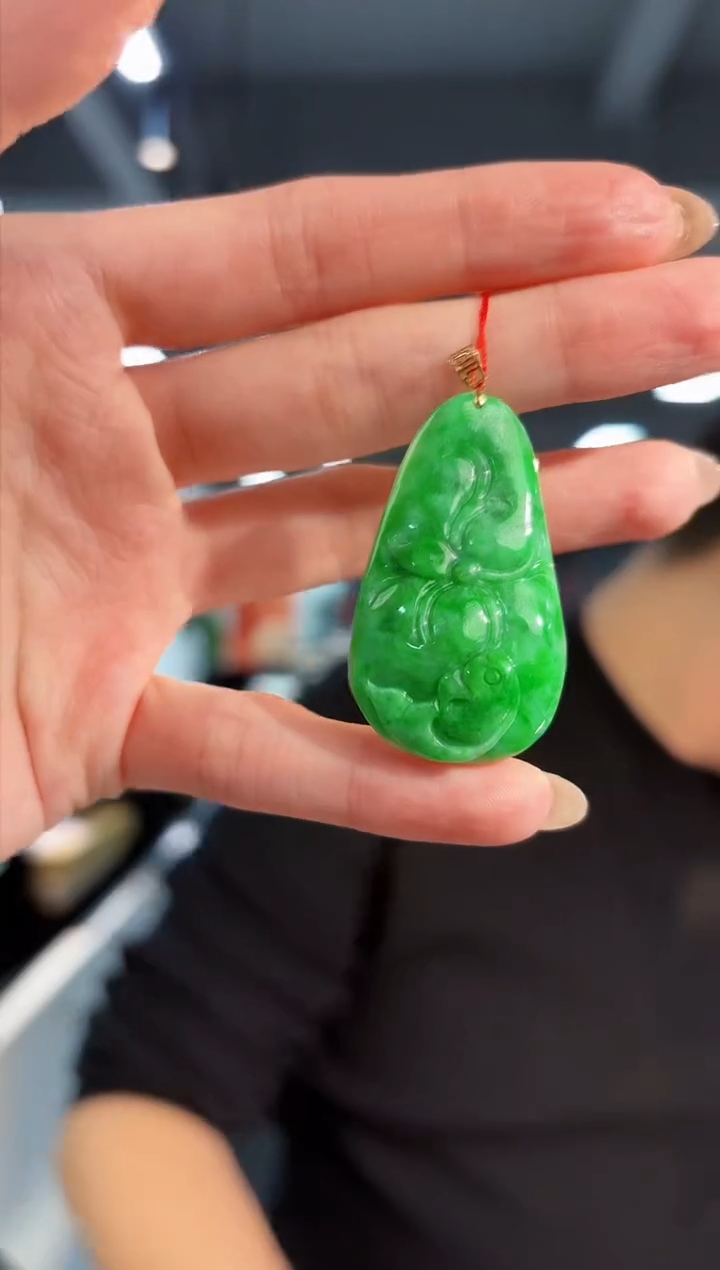 【闪购商品】翡翠颈饰18K金镶嵌缅料A货/支持复检/一件