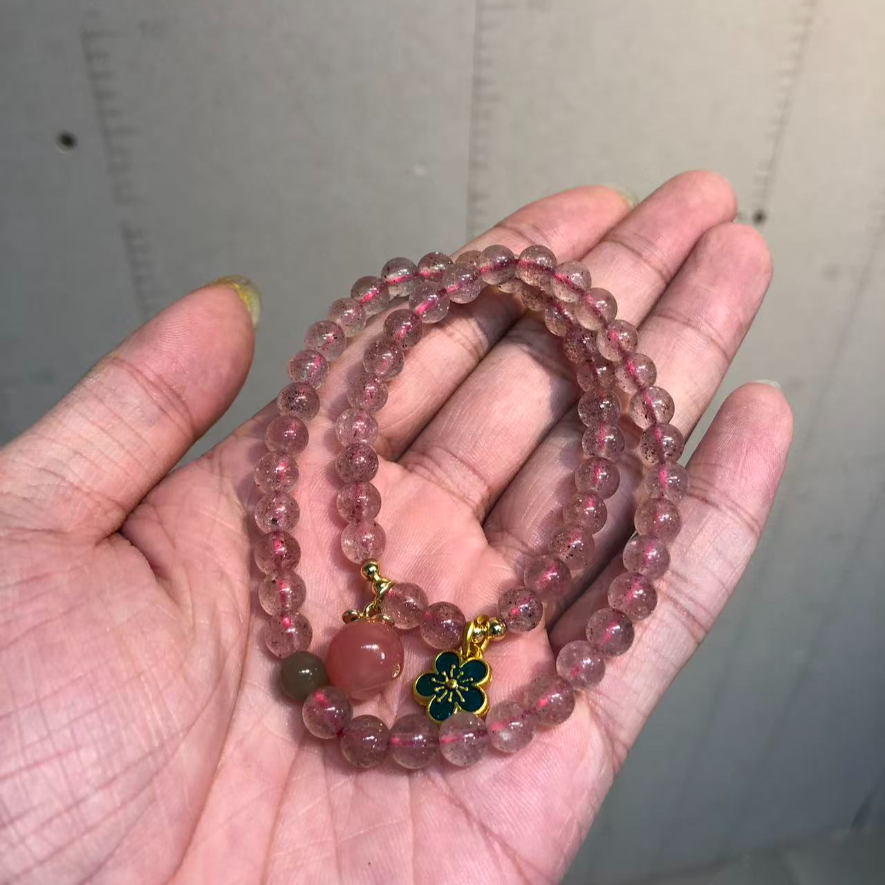 粉水双圈手串无礼盒S1343