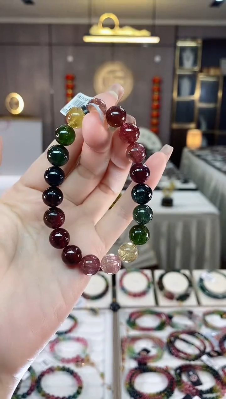 【闪购商品】碧玺单圈手串10mm+未镶嵌一物一证dan