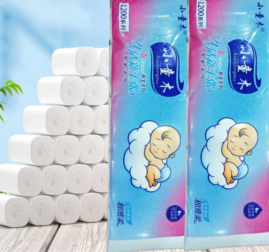 小童木干湿两用5层加厚卷纸
