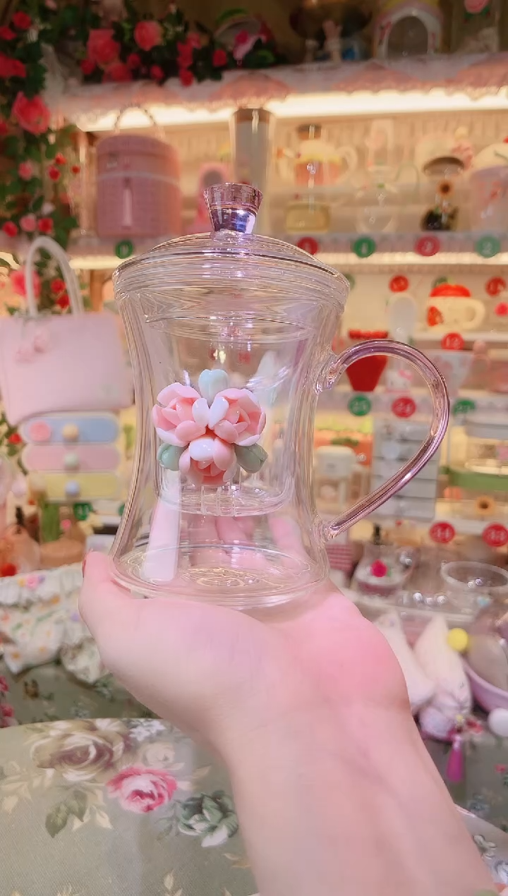 绣球花泡茶杯——手工制作品质好！