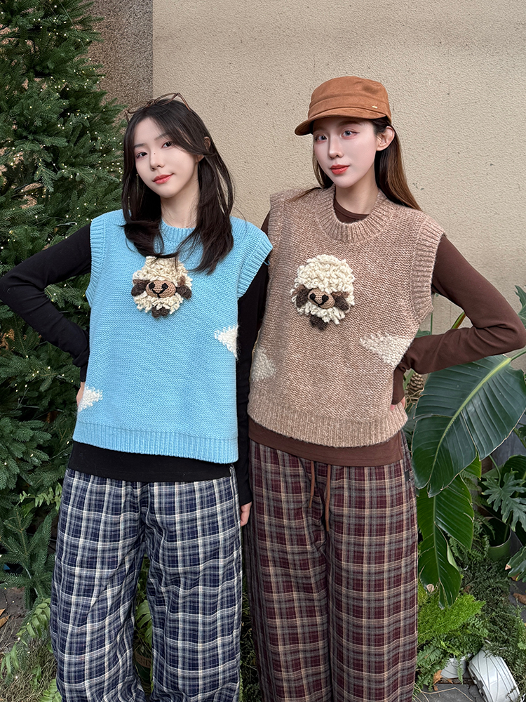 河岸家买手店ANGEL CHEN陈安琪云朵立体小牦牛针织背心26春夏新款