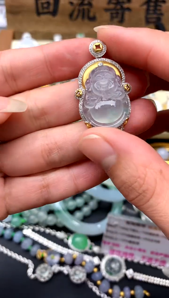 【闪购商品】翡翠颈饰18K金镶嵌313-中国好珍宝