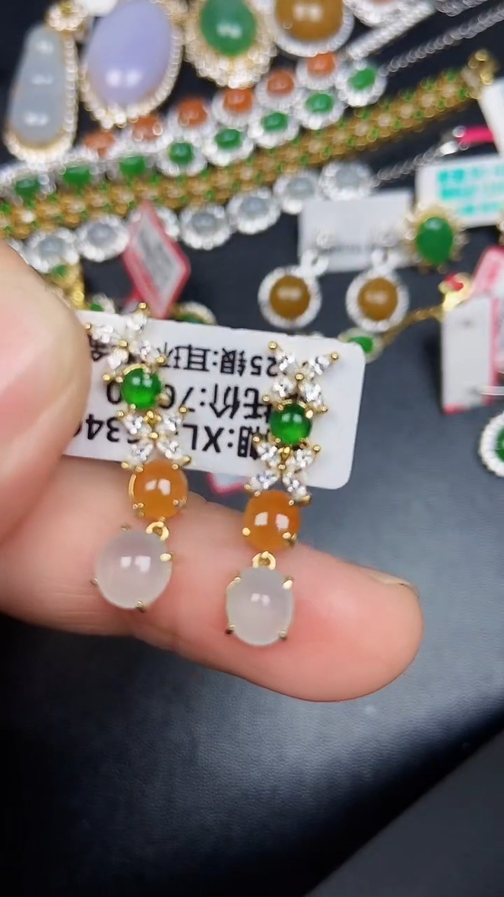 银S925镶嵌戒指翡翠1260