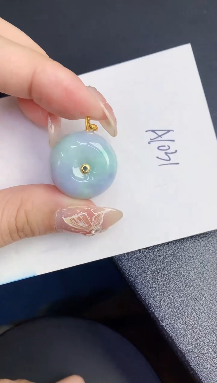 【闪购商品】翡翠颈饰18K金镶嵌0000000000