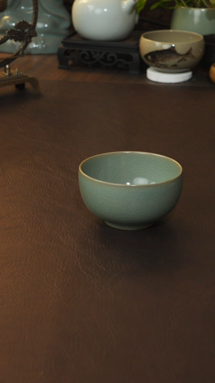 【闪购商品】杯宣宝汝瓷原矿原釉微微瑕