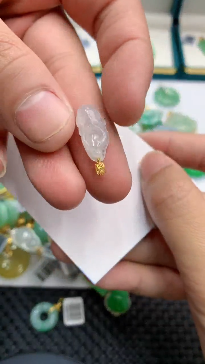 【闪购商品】翡翠颈饰18K金镶嵌            8