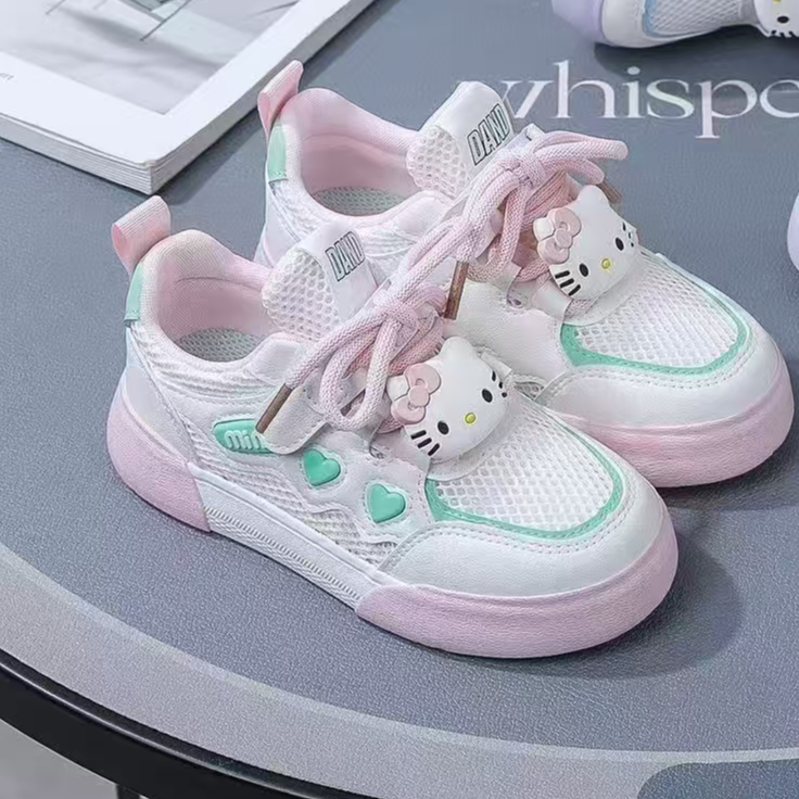 【夏季25-37】9021 卡通女宝单网板鞋软底 百搭 休闲 时尚