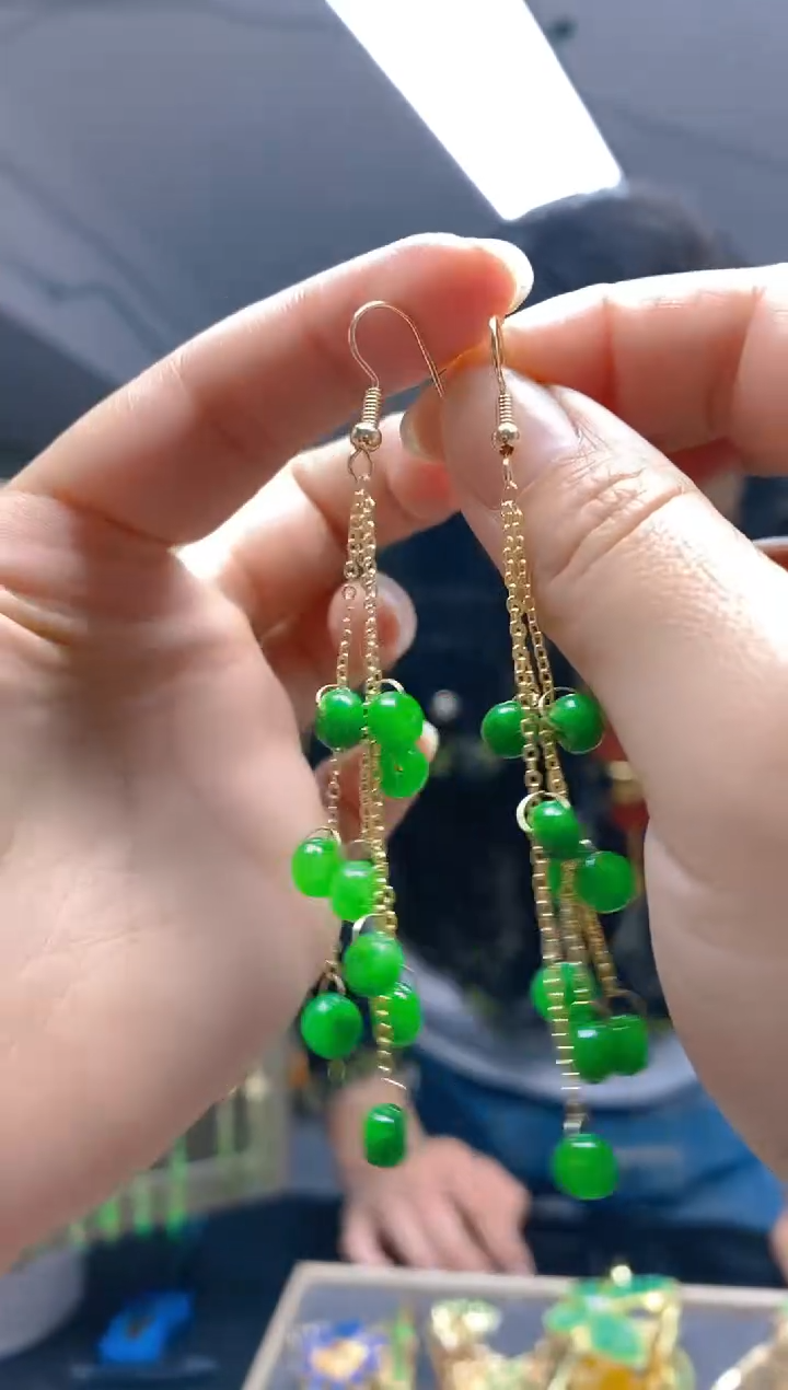 【闪购商品】翡翠耳饰合金0166翡翠