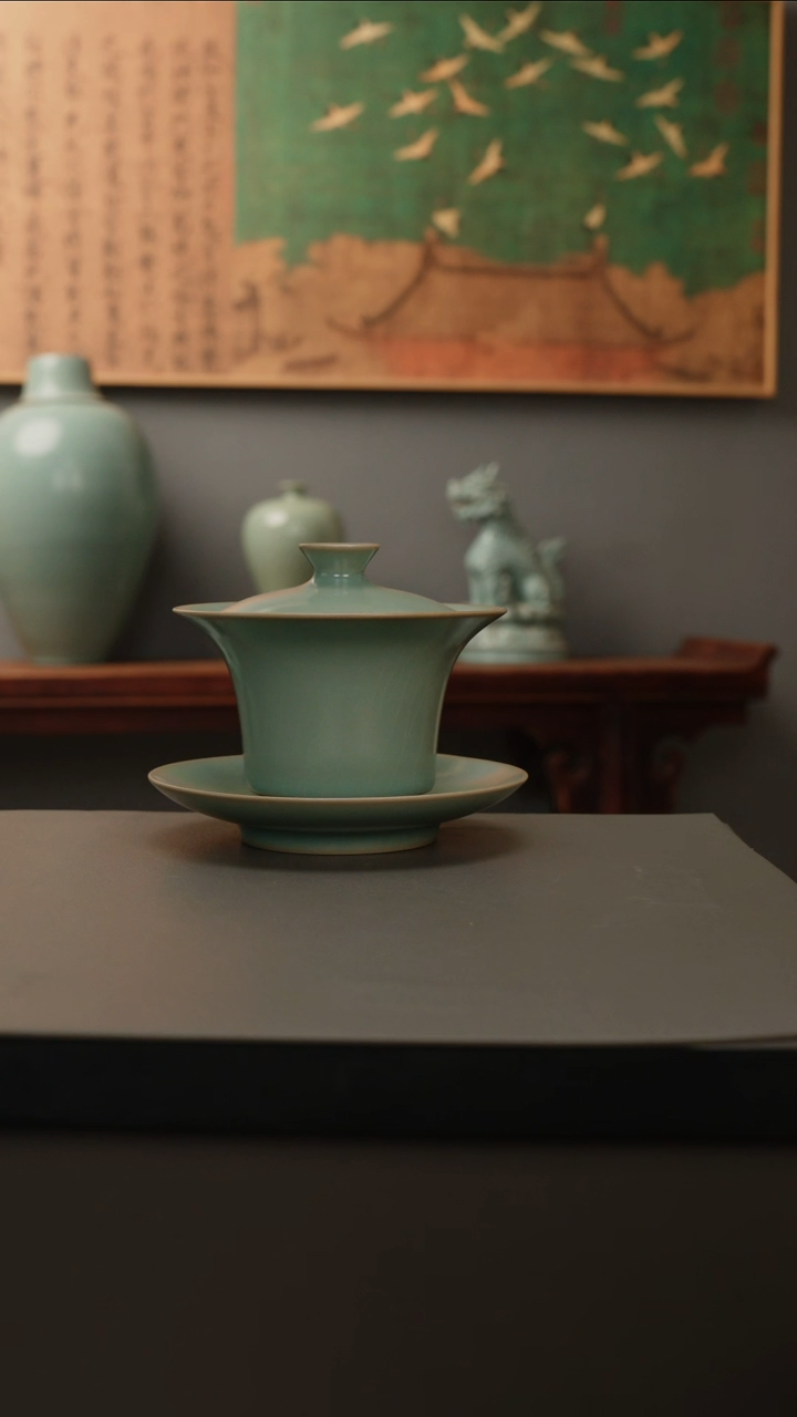 【闪购商品】杯仿古釉原矿 马蹄三才