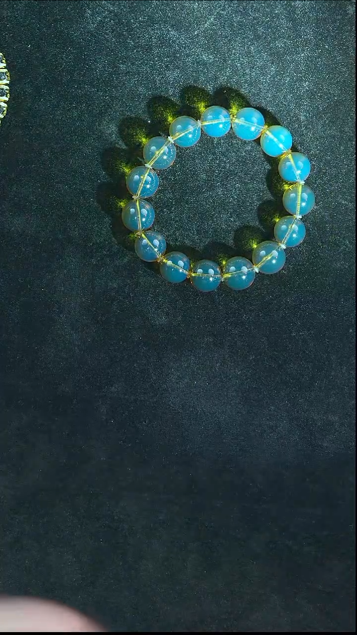 琥珀未镶嵌珠宝奇石14mm蓝珀手串