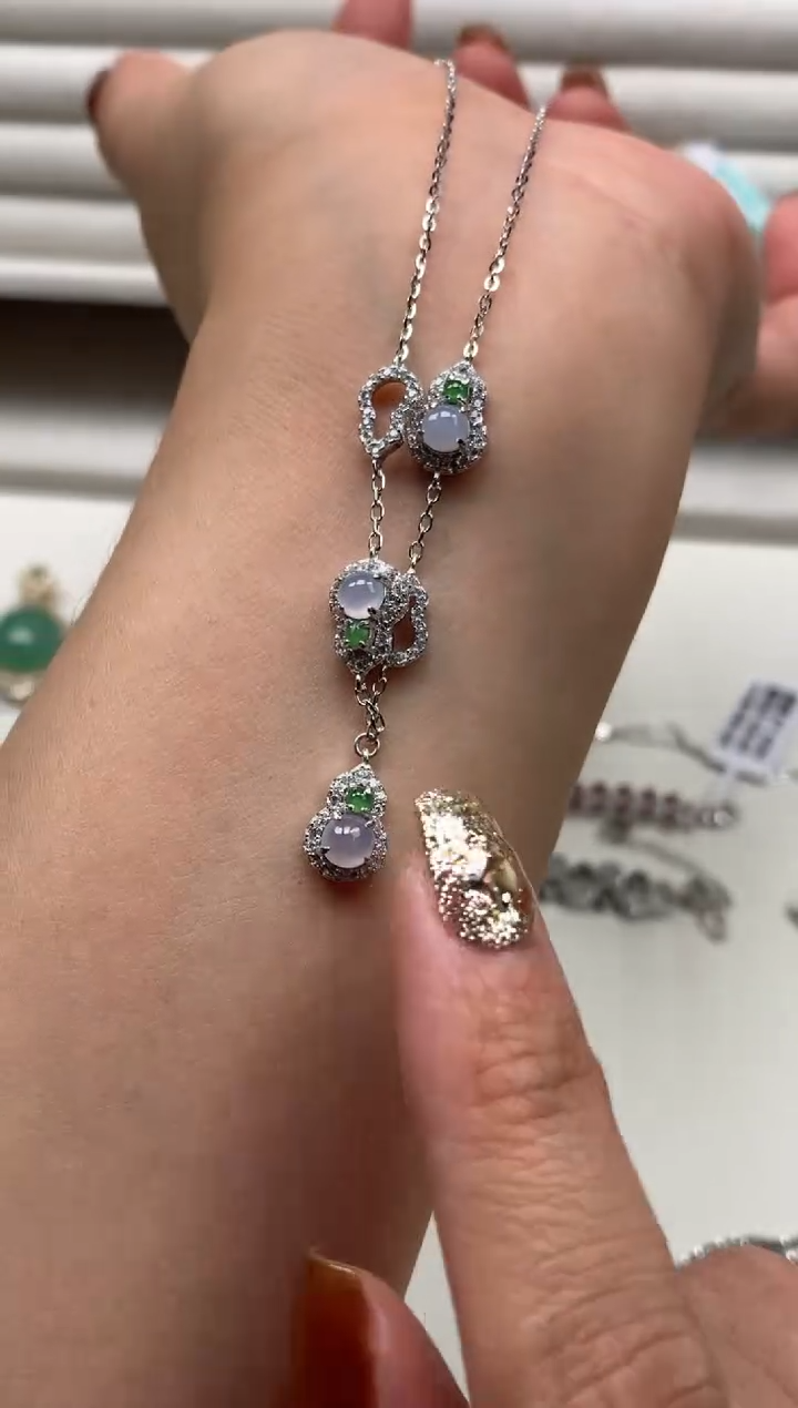 银S925镶嵌戒指翡翠项链
