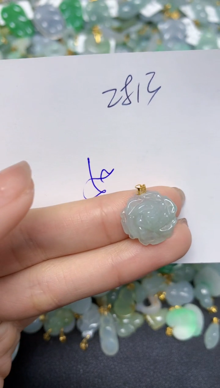 【闪购商品】翡翠颈饰18K金镶嵌 天然翡翠A货