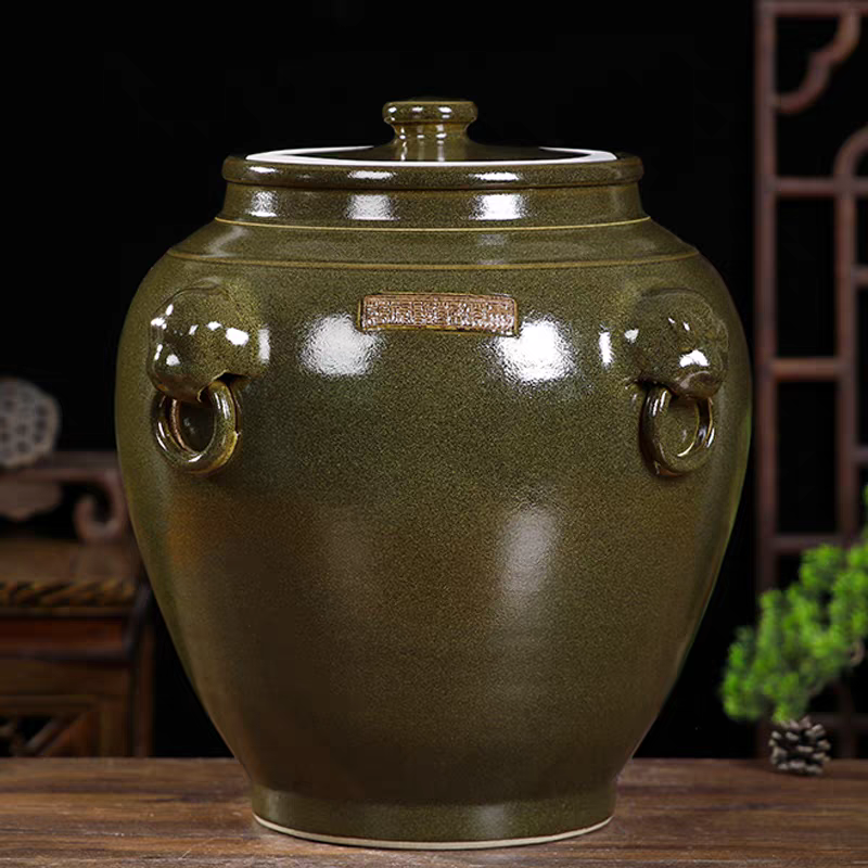 景德镇陶瓷米缸米桶茶叶末油缸酒坛缸水缸密封50斤100斤30斤200装