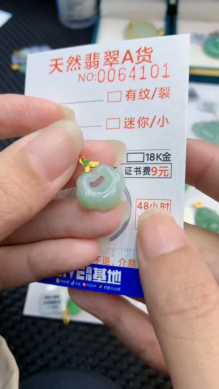 【闪购商品】翡翠颈饰18K金镶嵌            8