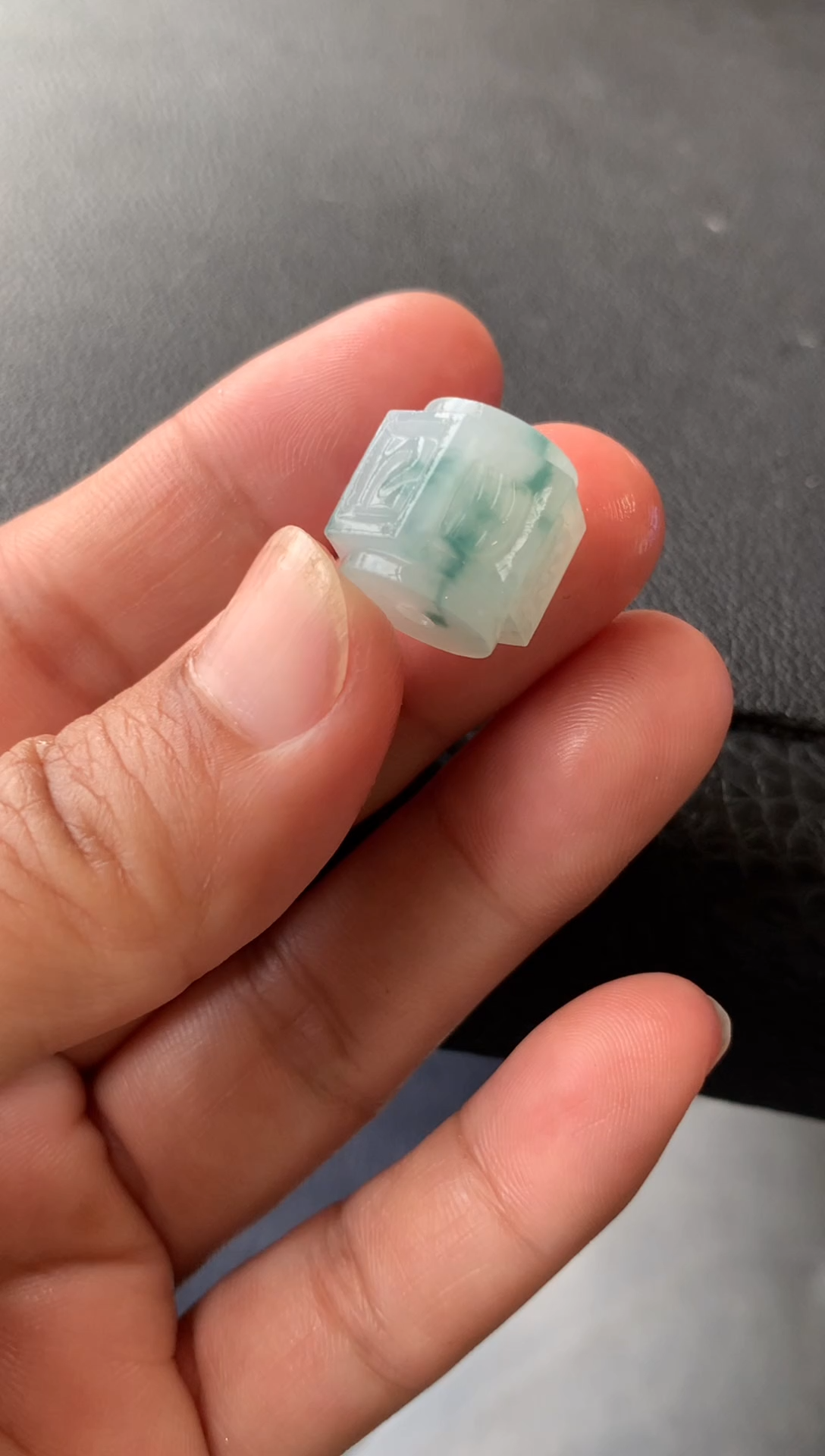 定制翡翠未镶嵌六字箴言350+35