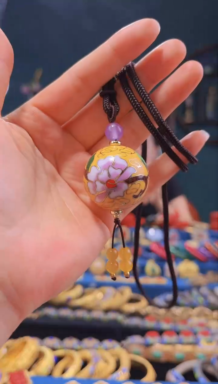 【闪购商品】非遗绝技 景泰蓝3.0吊坠 黄