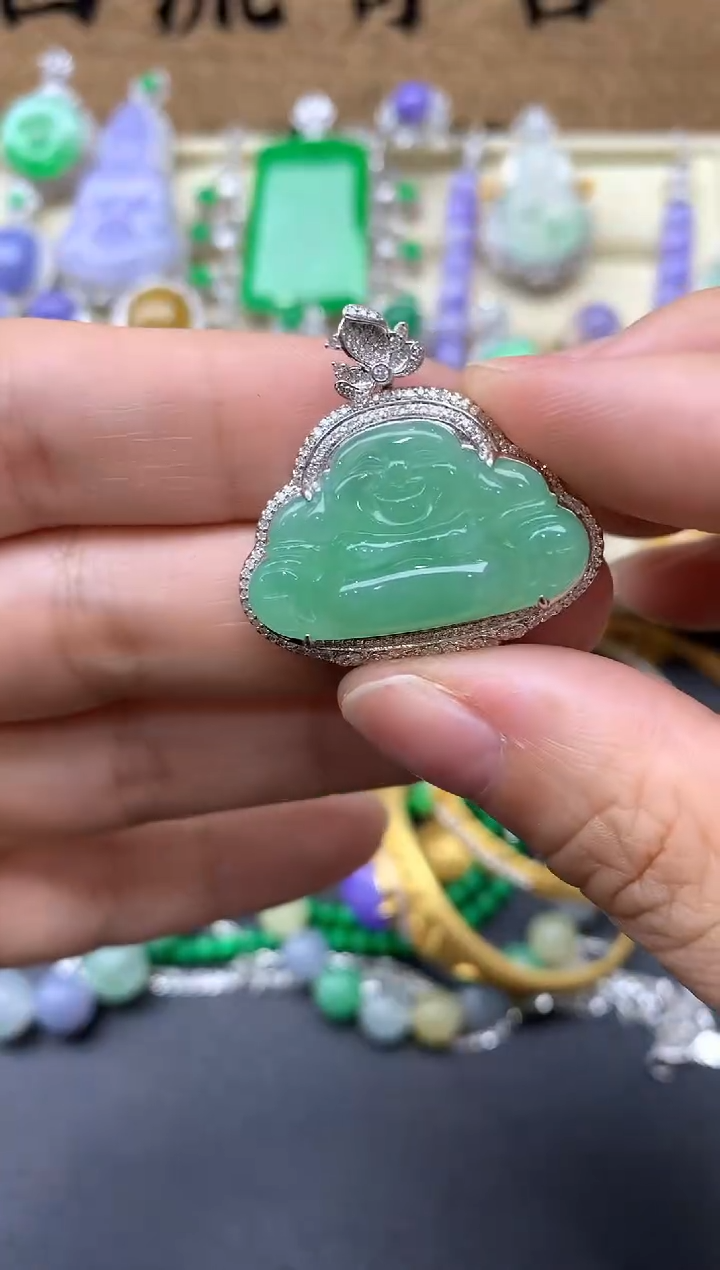 【闪购商品】翡翠颈饰18K金镶嵌463-中国好珍宝