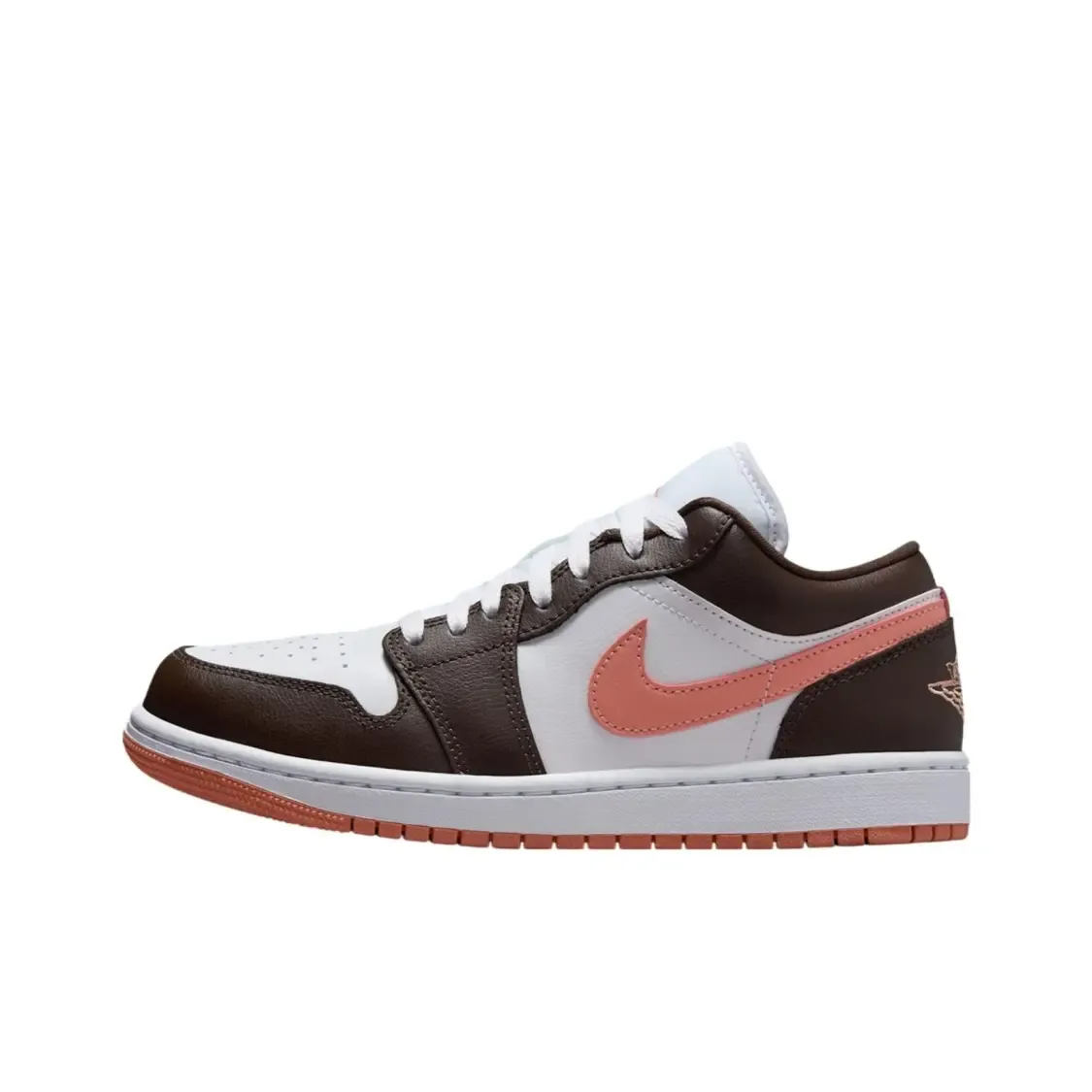 NIKE/耐克Air Jordan 1 防滑耐磨低帮篮球鞋女款白棕色DC0774182
