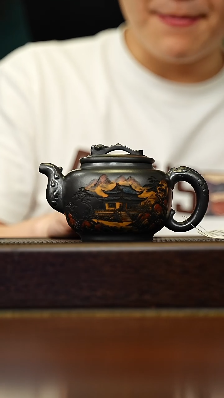 茶壶紫砂宜兴原矿 手工 紫砂壶容量300CC