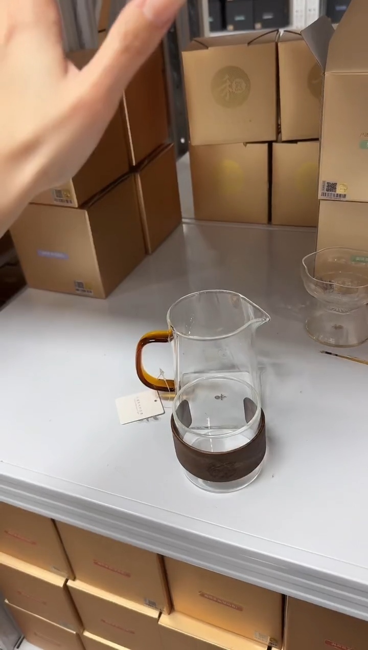 【闪购商品】@@禾器瀚然琥珀色+木纹杯一只