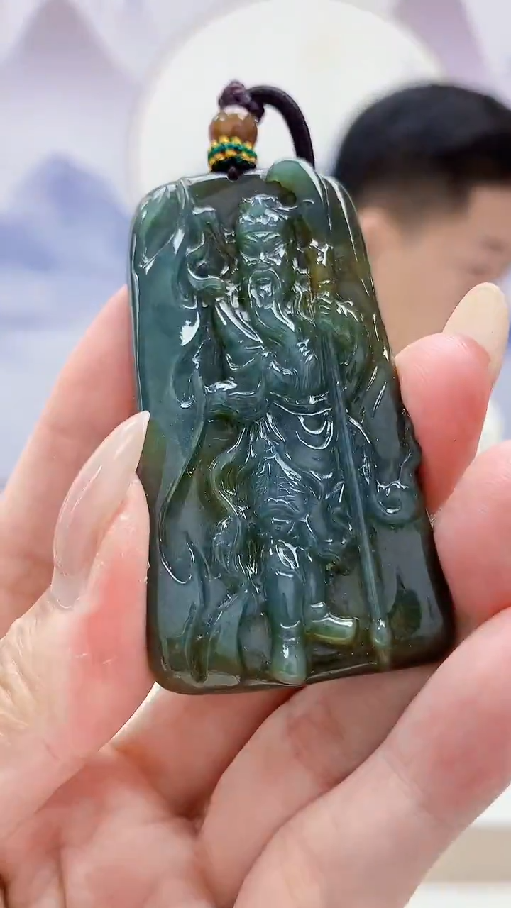 未镶嵌定制翡翠4917MM-毛货挂件74