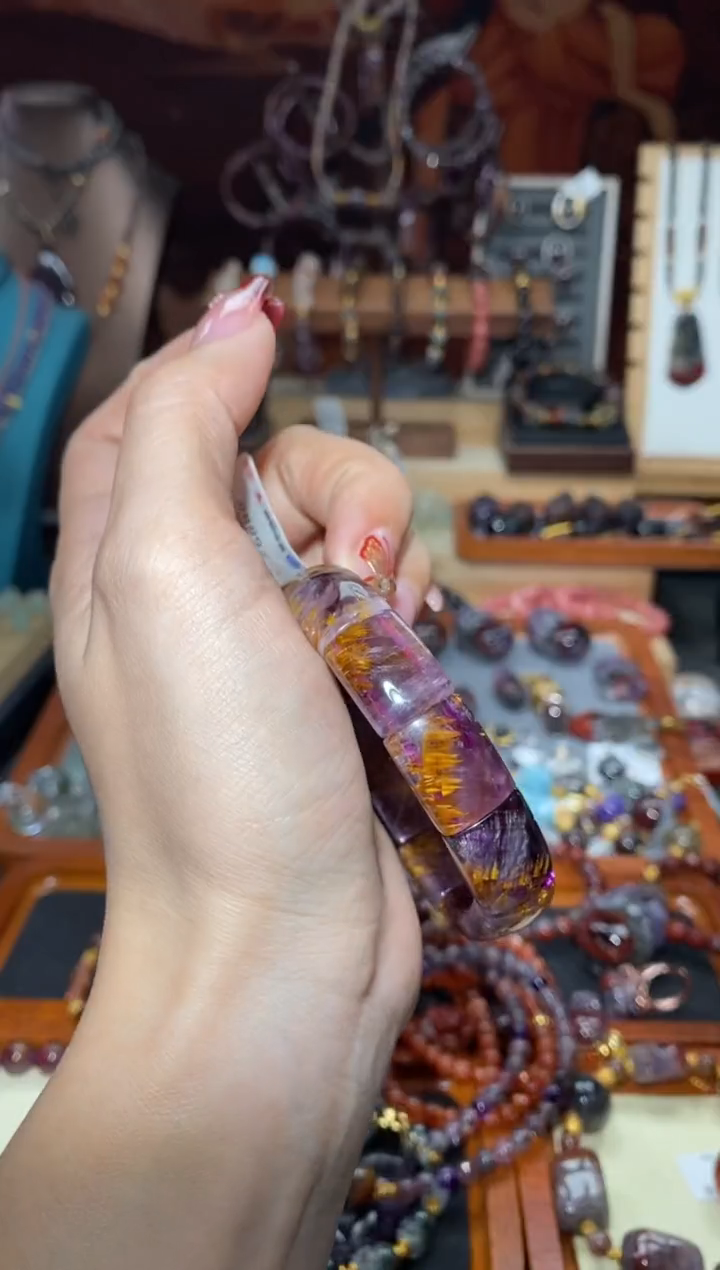 【闪购商品】水晶镯牌未镶嵌极光紫钛