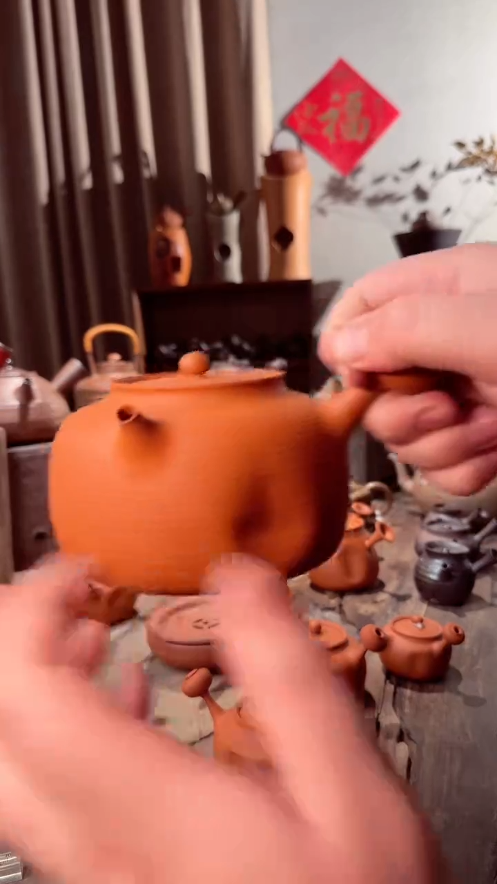 【闪购商品】壶潮州鸡蛋黄红泥650CC大芙蓉侧把