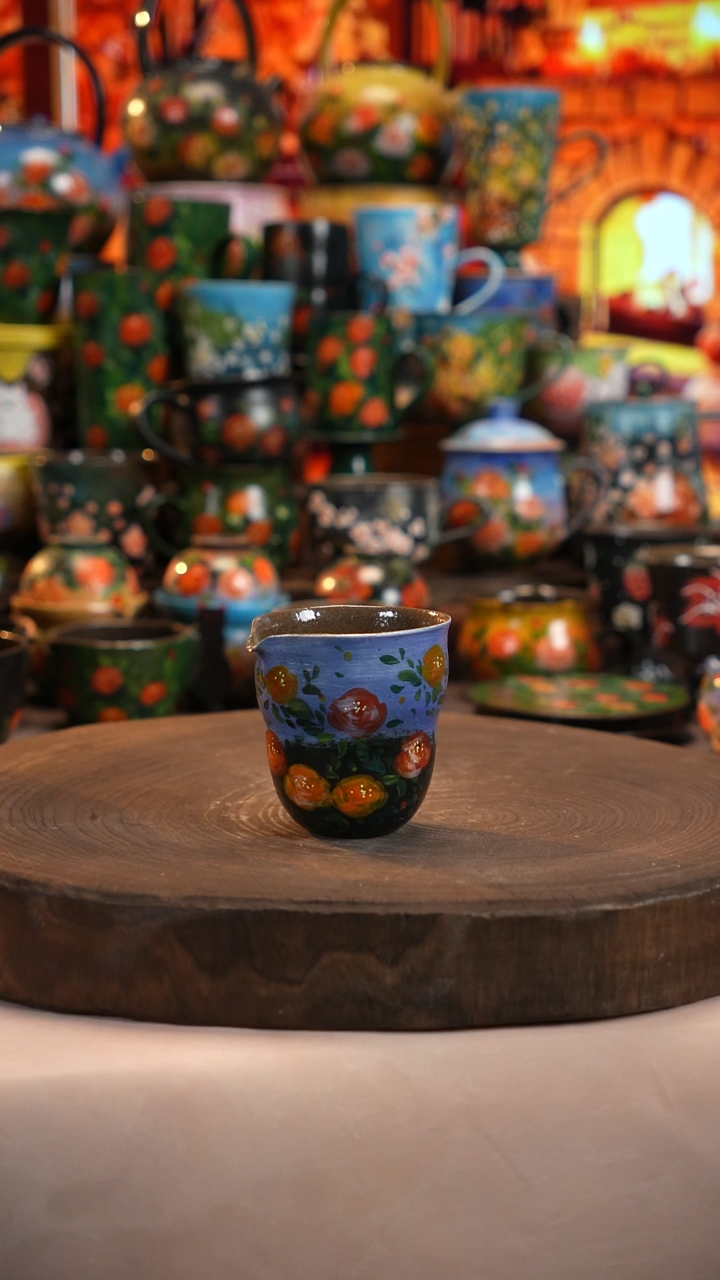 油画  釉下彩   杯子 