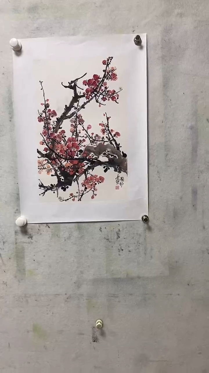 国画刘国铭手绘《梅花》精品2