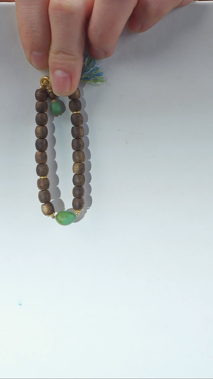 【闪购商品】绿松石手串18K金镶嵌绿松