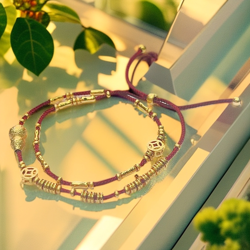 Y-6176  钱币葫芦盘缠手链  支撑工艺 + 专柜礼盒