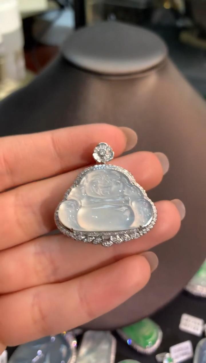 【闪购商品】翡翠吊坠(不含链)18K金镶嵌吊坠