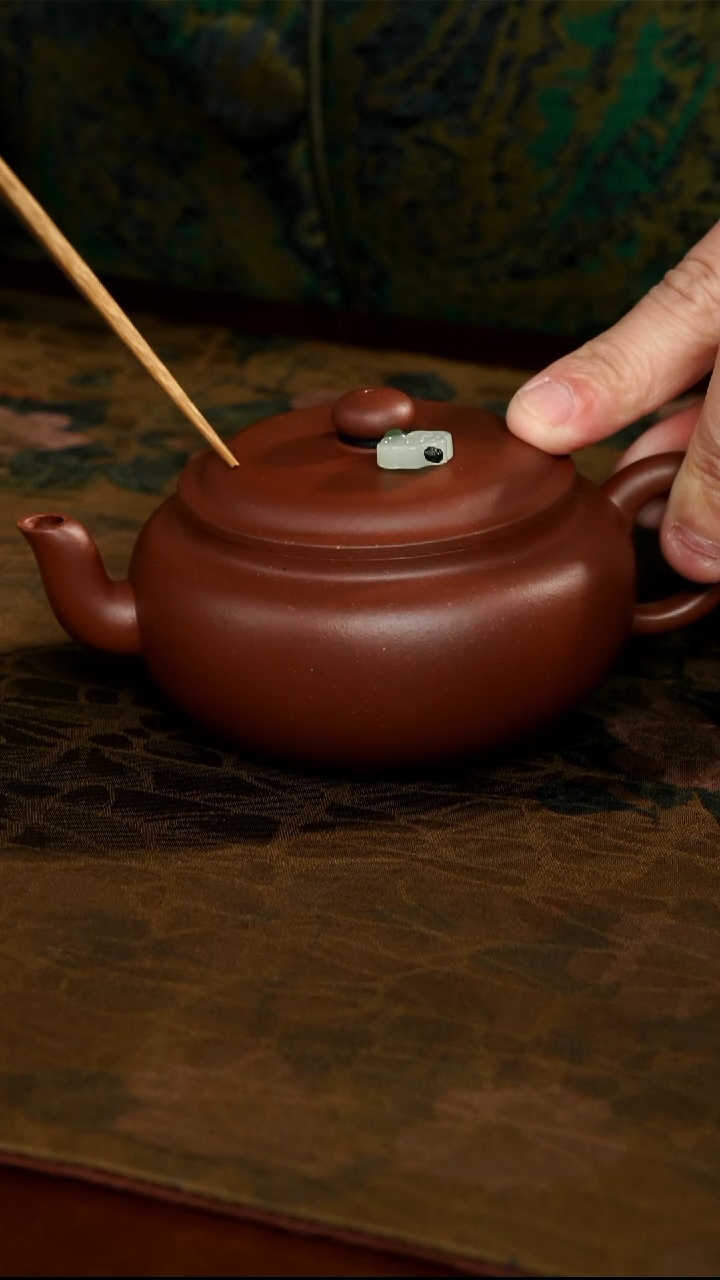 茶壶紫砂紫泥矮宫灯壶