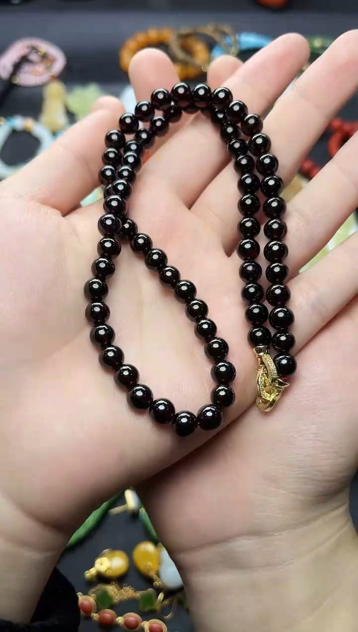 颈饰未镶嵌石榴石项链06