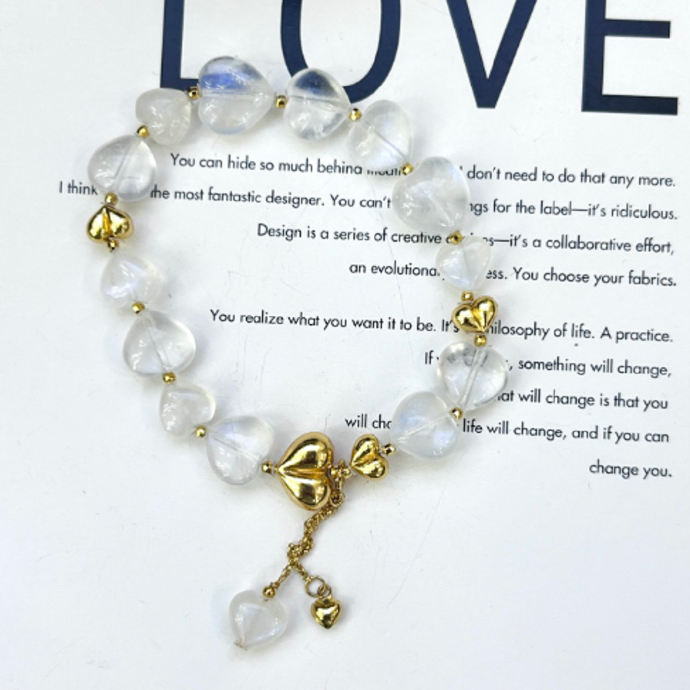 Gloire/古名白月光爱心手串