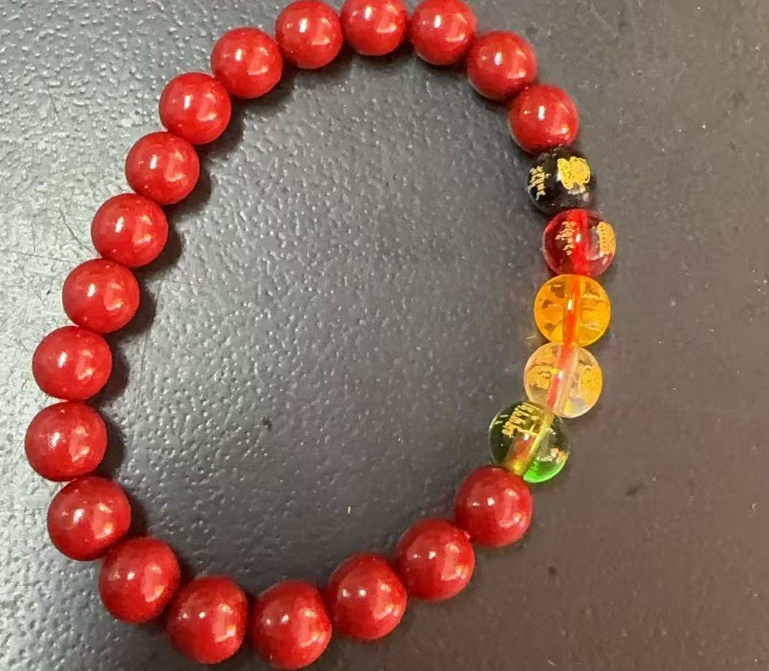 含辰砂工艺品五路财神单圈精美手串MK908