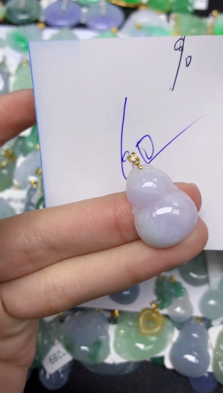 【闪购商品】翡翠颈饰18K金镶嵌 天然翡翠A货