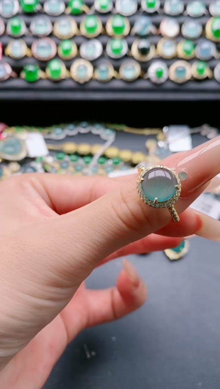 【闪购商品】翡翠戒指银S925镶嵌1111111