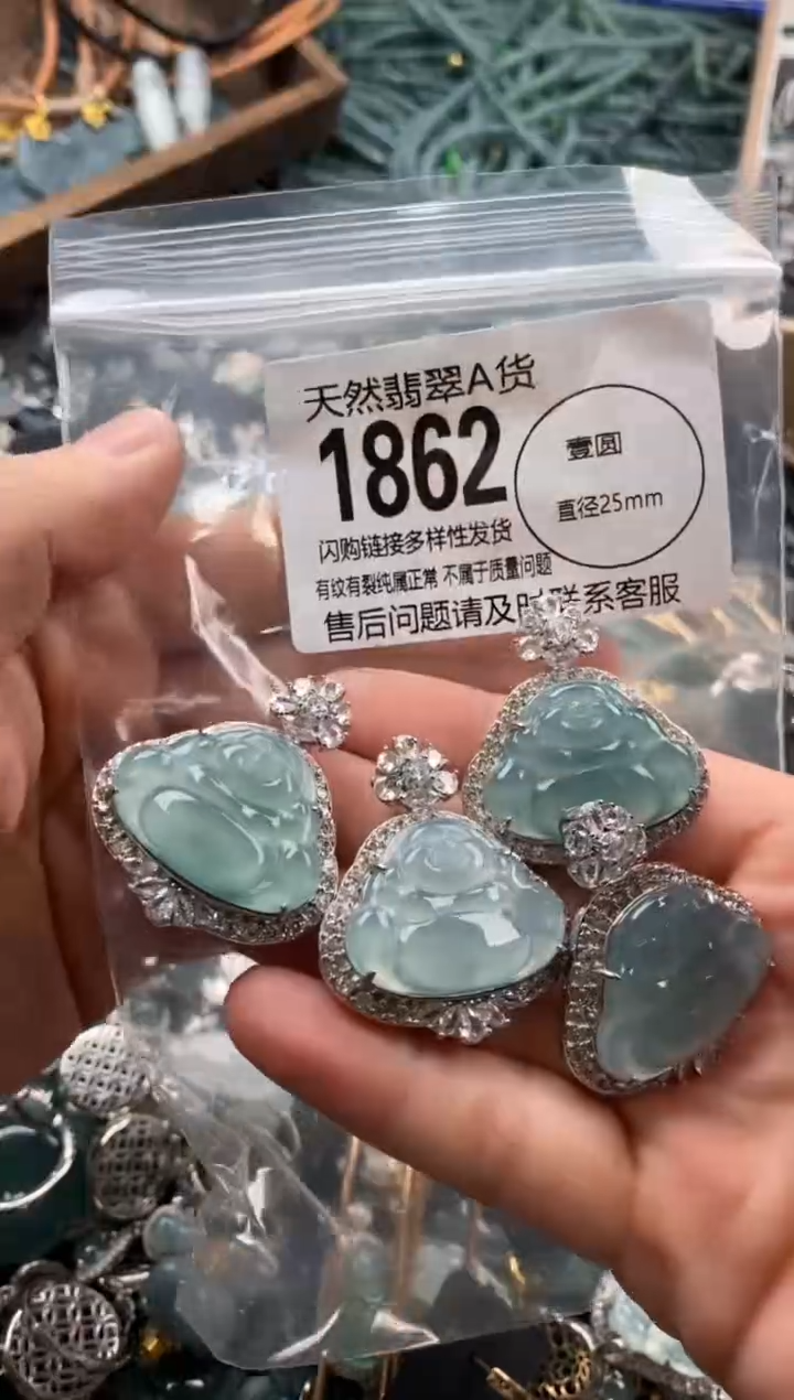 【闪购商品】翡翠颈饰未镶嵌多样性发其一1862